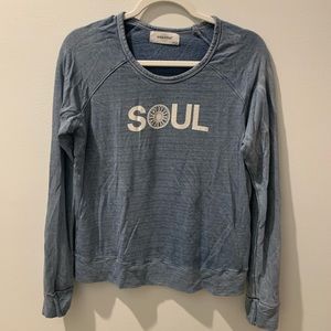 SOULCYCLE lightweight acid wash sweatshirt